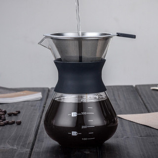 焙印 手冲咖啡壶套装 不锈钢过滤网 400ml