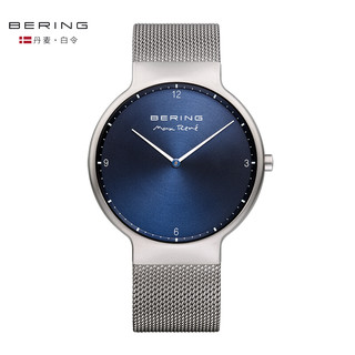BERING 白令（Bering）手表男石英表简约时尚男表防水钢带腕表15540-077