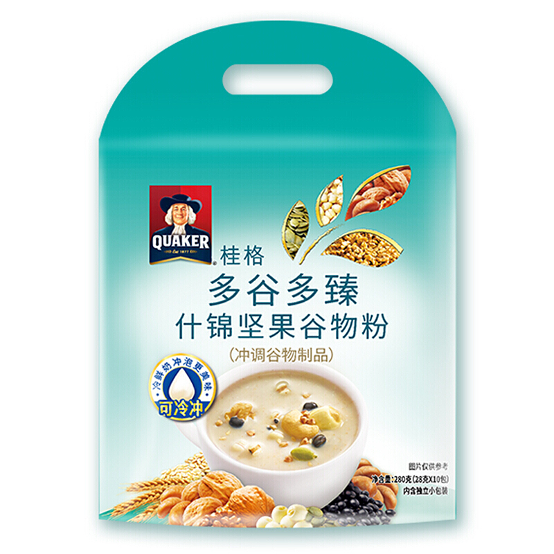 QUAKER 桂格 多谷多臻 什锦坚果谷物粉 280g