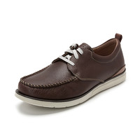 Clarks 其乐 Edgewood Mix埃奇伍德系列 男士休闲皮鞋 261337907 红褐色 42