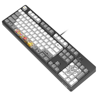 DOUYU 斗鱼 DKM150 104键 有线机械键盘 灰白色 国产黑轴 单光
