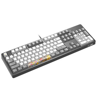DOUYU 斗鱼 DKM150 104键 有线机械键盘 灰白色 国产黑轴 单光
