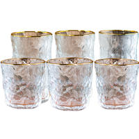 前力 玻璃杯 400ml*3+330ml*3 金边