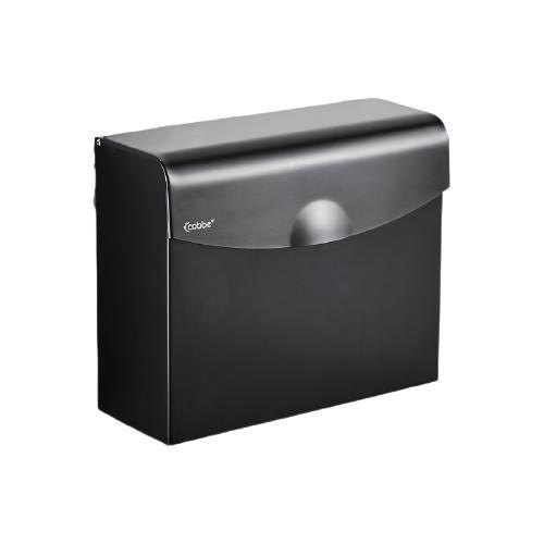 Cobbe 卡贝 12601-1H新 免打孔厕纸盒 黑色 书箱款