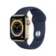 Apple 苹果 Watch Series 6智能手表 GPS 蜂窝款  44毫米金色不锈钢表壳 深海军蓝色运动型表带MJXN3CH/A