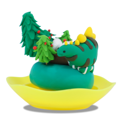 chicco 智高 超轻粘土彩泥恐龙主题玩具diy手办工具黏土儿童益智套装