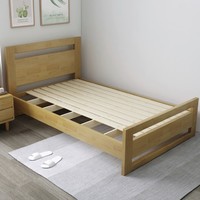 客家木匠 小户型实木单床 框架结构 不带软靠 1.2m