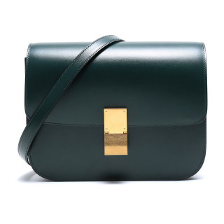 Celine 思琳classic系列女士中号抛光牛皮革手袋1173dls 31an 亚马逊绿 报价价格评测怎么样 什么值得买