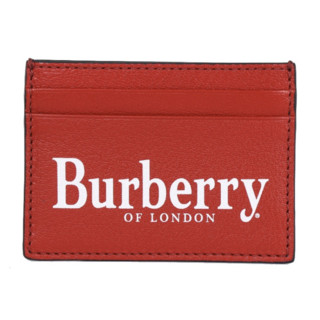 BURBERRY 博柏利 男士皮革卡包 80059831 红色/黑色