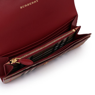 BURBERRY 博柏利 女士皮革长款钱包 40800101 驼色