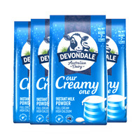 DEVONDALE 德运 全脂高钙成人奶粉学生中老年营养牛奶粉1KG*4袋营养早餐奶