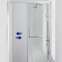 ARROW 箭牌卫浴 太空铝一字型淋浴房 1.2-1.29m