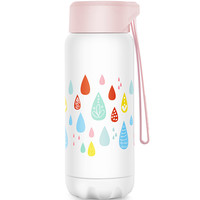 unibott 优道 保温杯 可乐瓶款 350ml 花雨白