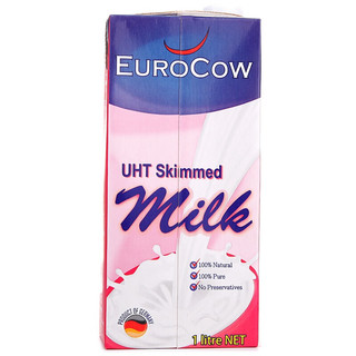 EUROCOW 优佳 脱脂纯牛奶 1L*6盒