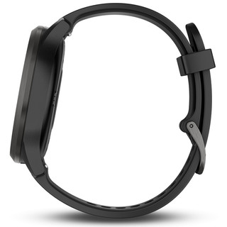 GARMIN 佳明 vivomove HR Wi-Fi智能手表 43mm 黑色 纤维增强聚合物表壳 黑色硅胶表带（心率、气压）