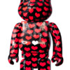 ARTMORN 墨斗鱼艺术 bearbrick black heart款1000% PVC材质 积木熊摆件 34x25x70cm