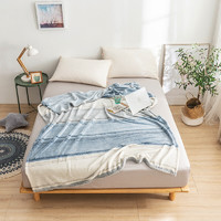 京东京造 珊瑚绒毛毯 毯子 空调毯 毛毯被 午睡毯 空调被夏凉被 180×200cm几何条纹