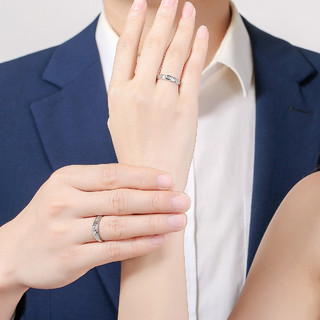 白18K金钻戒时尚钻石戒指结婚情侣对戒求婚 男戒-16号 男戒