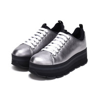 PRADA 普拉达 女士松糕鞋 3E6264-3M0N-F0EKQ-F060 银色/黑色 39