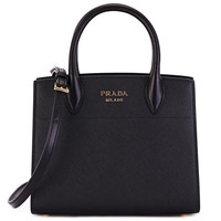 PRADA 普拉达 女士牛皮手提包 1BA071-2EVU-F0967 黑色