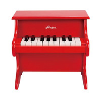 Hape E0318 18键木制电子钢琴 红色迷你款