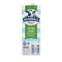 DEVONDALE 德运 进口超市脱脂纯牛奶早餐奶1L*10盒整箱装 120mg原生高钙 澳洲进口