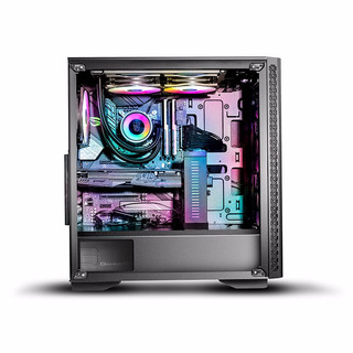 DEEPCOOL 九州风神 玄冰 50 RGB EATX机箱 半侧透 黑色+ARGB 风扇 4个装