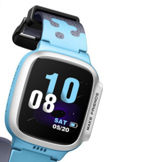 小天才 XTC Q1 4G智能手表 蓝色 黑色橡胶表带（防水、GPS）