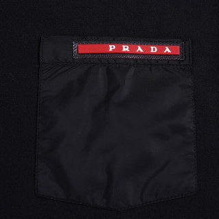 PRADA 普拉达 男士V领短袖T恤 SJM994-710-F0002 黑色 S