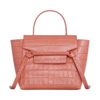 CELINE 思琳 Belt系列 NANO 女士鳄鱼纹压花牛皮革手袋 189003BTE 27LY 荔枝色