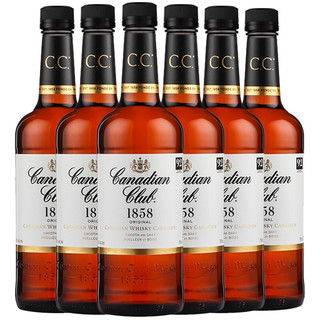 加拿大俱乐部 Canadian Club）威士忌 原装进口洋酒  750ml*6瓶