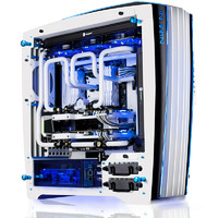 InWin 迎广 H-Frame2.0 ATX机箱 半侧透 蓝白