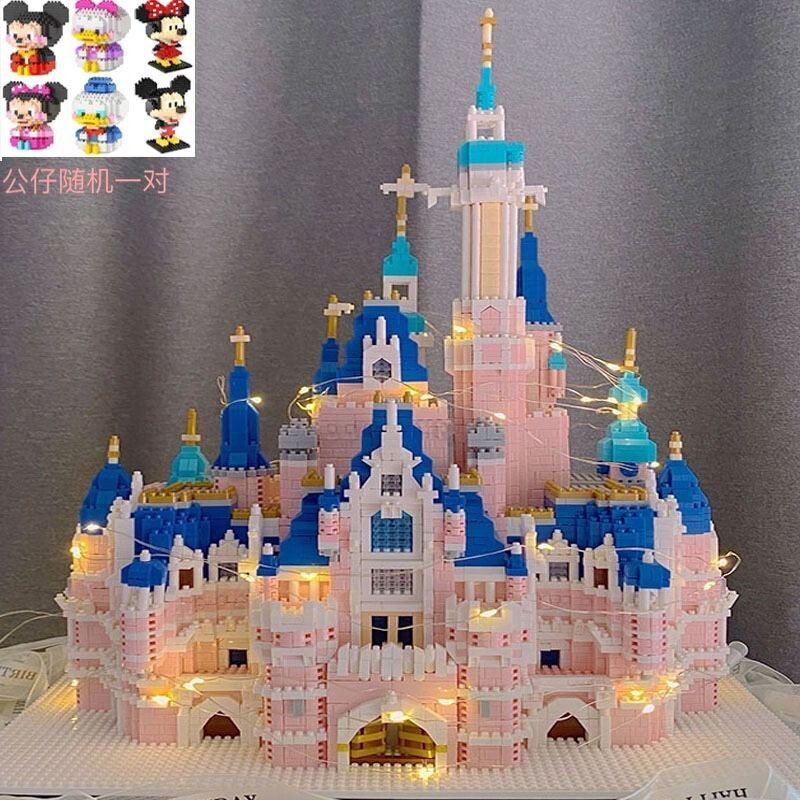 情人节送女友情人节表白成年高难度巨大型闪钻迪士尼粉色城堡大人益