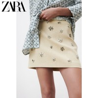 ZARA 02731270711 女士亚麻混纺裙