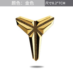 BALMAIN 巴尔曼 黑曼巴精神车贴logo标志kobe个性3D立体文字科创意金属改装装饰比车贴 金色-黑曼巴金属车标