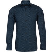 PRADA 普拉达 男士长袖衬衫 UCN046-1LQ3-F0R60 黑色/藏青色 40