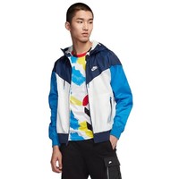 NIKE 耐克 SPORTSWEAR WINDRUNNER 男子运动夹克 AR2192-122 蓝/白 S