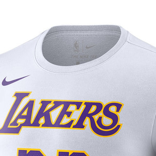 NIKE 耐克 Dri-Fit NBA洛杉矶湖人队 男子运动T恤 AR4888-109 白色 M
