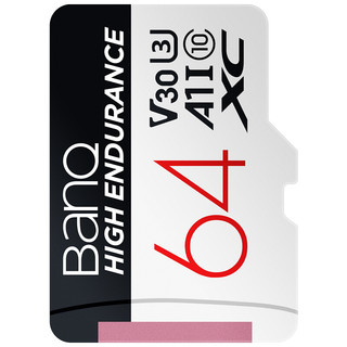 BanQ HIGH ENDURANCE V30 Micro-SD存储卡 64GB（UHS-I、V30、U3、A1）