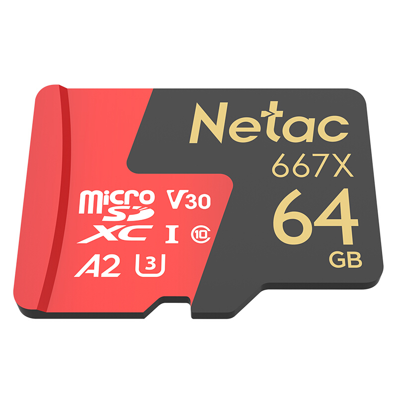 Netac 朗科 超至尊版PRO版 Micro-SD存储卡 64GB（UHS-I、V30、U3、A1）