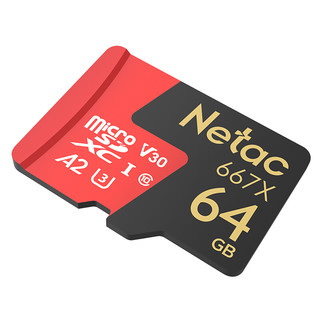 Netac 朗科 超至尊版PRO版 Micro-SD存储卡 64GB（UHS-I、V30、U3、A1）