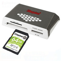 Kingston 金士顿 SDS2系列 SD存储卡 64GB（UHS-I、V10、U1）+高速多合一读卡器