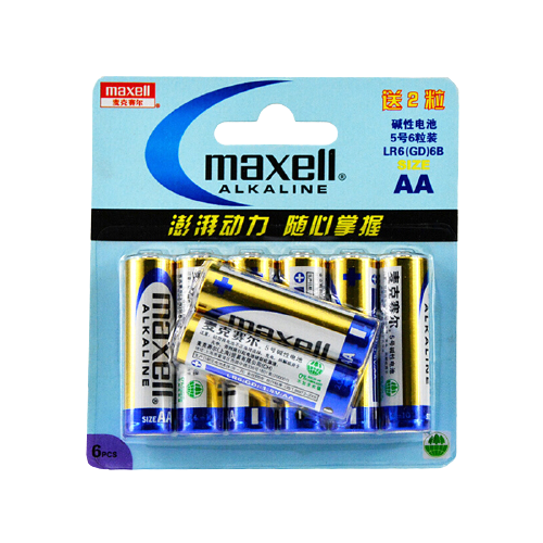 maxell 麦克赛尔 LR6AA 5号碱性干电池 1.5V 8粒装