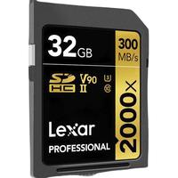 Lexar 雷克沙 LSD32GCRBAP2000R SD存储卡 32GB(UHS-II、V90、U3)