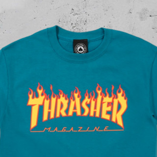 THRASHER 男女款圆领短袖T恤 THRAMT002 海洋蓝 S