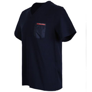 PRADA 普拉达 男士V领短袖T恤 SJM994-710-F0008 藏蓝色 S