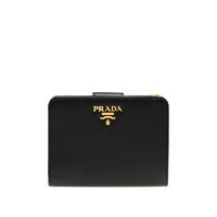 PRADA 普拉达 Saffiano系列 女士皮革钱夹 1ML018-QWA-F0002 黑色 小号