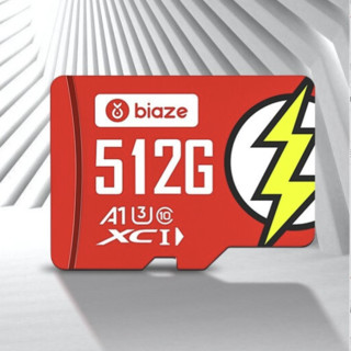 Biaze 毕亚兹 Micro-SD存储卡 512GB（UHS-I、V30、U3、A1）