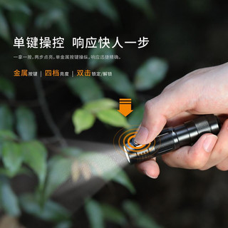 FENIX 菲尼克斯 E09R高亮小手电 随身EDC 家用 强光充电 迷你手电筒 便携 600流明 E09R标配内置充电电池