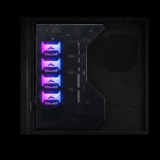 ASUS 华硕 ROG Strix Helios RGB E-ATX机箱 半侧透 黑色 含电源 1200W+ROG 龙神360一体式水冷散热器